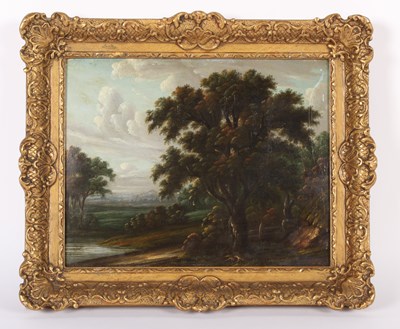 Lot 266 - English School, 19th century, landscape, oil...