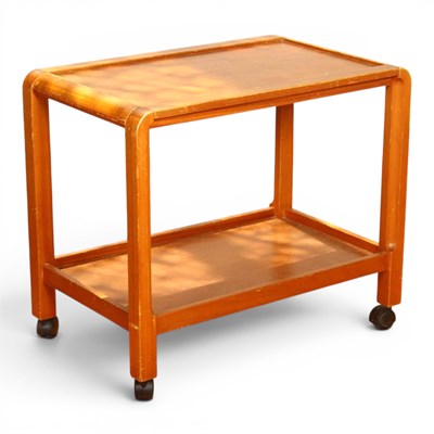 Lot 384 - A mid 20th century teak drinks trolley,...