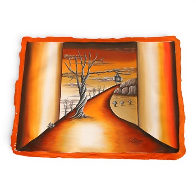Lot 644 - L. Thomas (20th century), surrealist scene,...