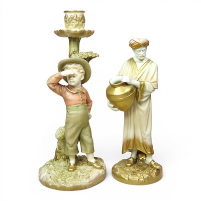 Lot 63 - A Royal Worcester blush ivory figure of a...