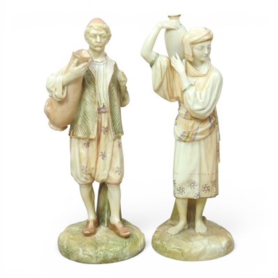 Lot 154 - A Royal Worcester blush ivory figure the...
