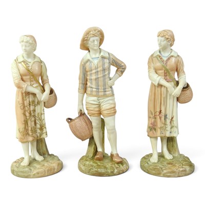 Lot 169 - A Royal Worcester blush ivory porcelain figure...