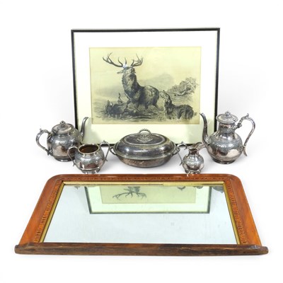 Lot 381 - A collection of silver plate, together with a...