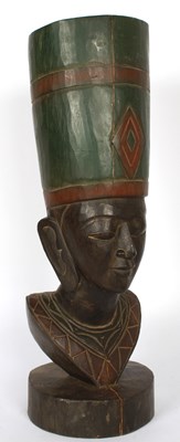 Lot 187 - An African carved hardwood bust