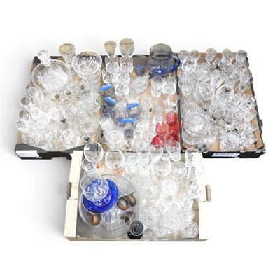 Lot 709 - A collection of cut glass drinking glasses and...