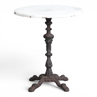 Lot 274 - A circular garden table, with a composition...