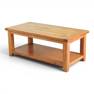 Lot 481 - A modern oak coffee table, with an undertier