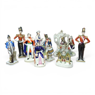 Lot 433 - A 19th century Staffordshire pottery figure of...