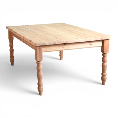 Lot 203 - A large modern pine kitchen table, with a...