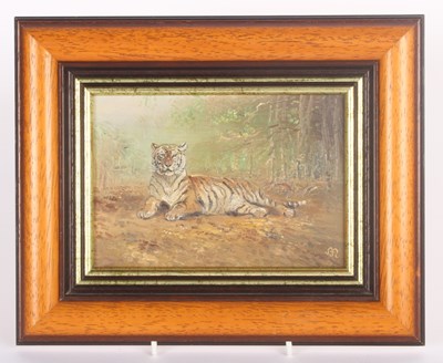 Lot 294 - John Mace (British, b.1940), Bengal Tiger, oil...