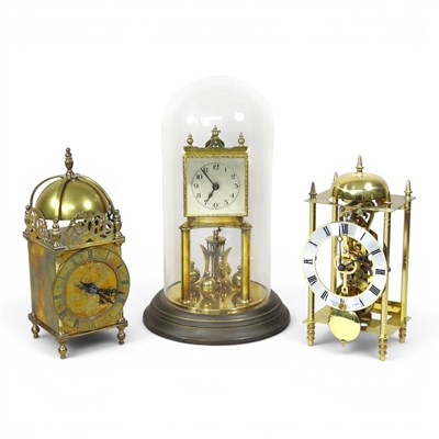 Lot 685 - A brass cased lantern clock, 20th century,...