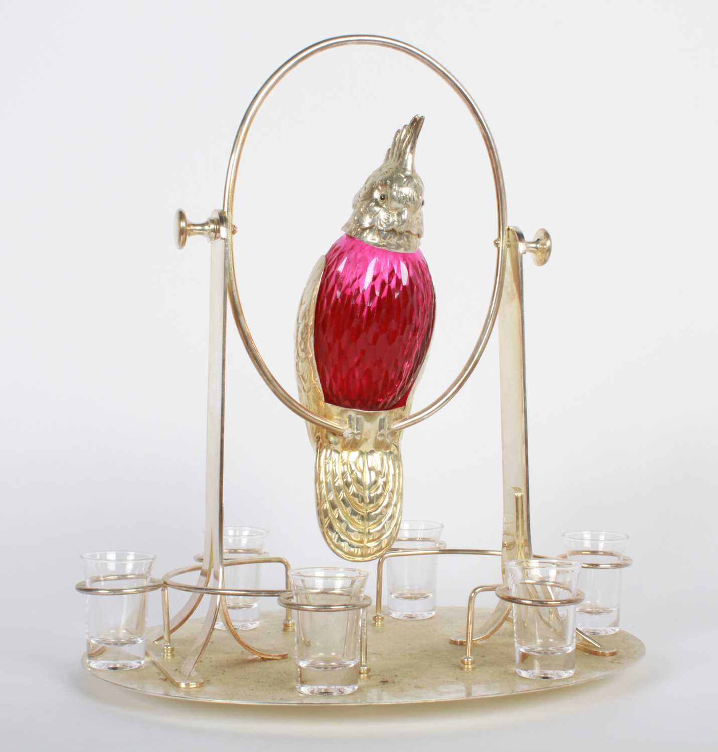 Lot 44 - A silver plated decanter set, in the form of a...