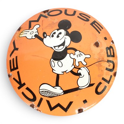 Lot 873 - An enamel on metal convex wall sign,...