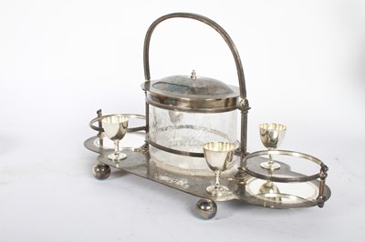 Lot 48 - A silver plated decanter set