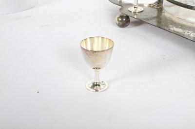 Lot 48 - A silver plated decanter set