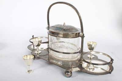 Lot 48 - A silver plated decanter set