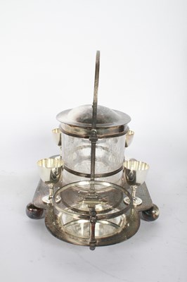 Lot 48 - A silver plated decanter set