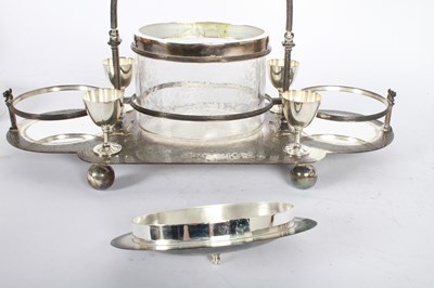 Lot 48 - A silver plated decanter set