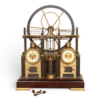 Lot 155 - A large industrial automaton clock, modelled...