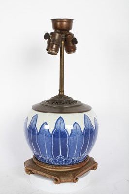 Lot 246 - A Chinese blue and white glazed porcelain...
