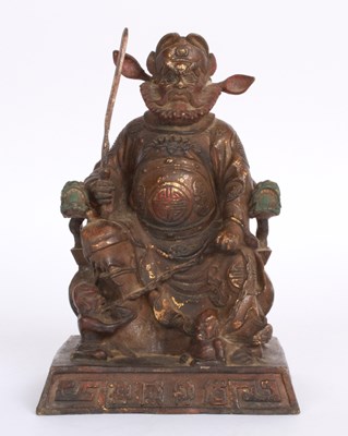 Lot 221 - A Chinese gilt bronze figure of a deity