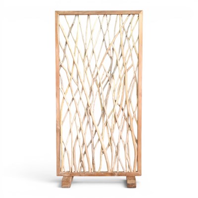 Lot 740 - An Eastern rustic wooden room divider,...