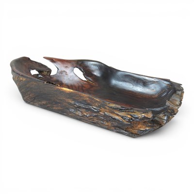 Lot 591 - An Indonesian natural wooden fruit bowl, 46cm...