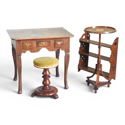 Lot 545 - An 18th century oak lowboy, 78cm wide,...