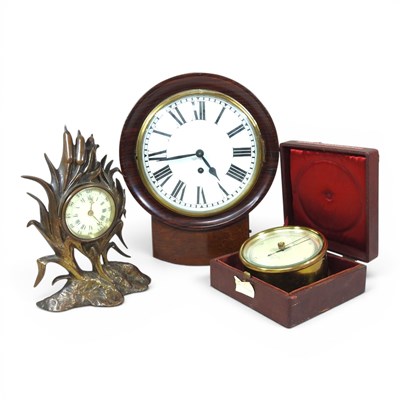 Lot 495 - A 19th century bronzed cased mantel clock,...