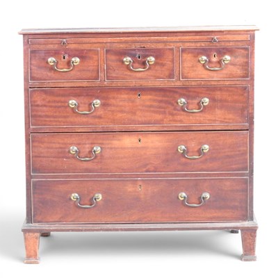 Lot 57 - A George III mahogany bachelor's chest, fitted...