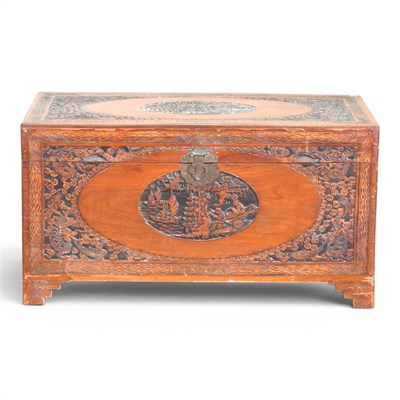 Lot 585 - A mid 20th century Eastern carved hardwood...