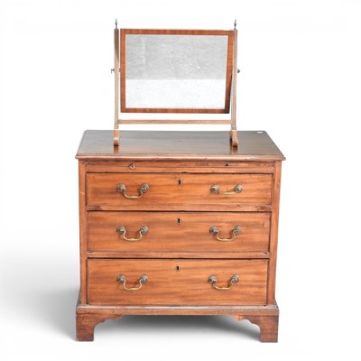 Lot 724 - A small 19th century mahogany bachelor's chest,...