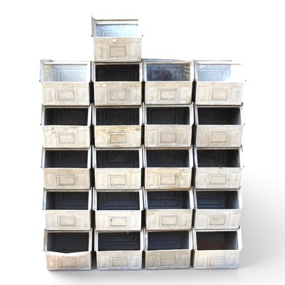 Lot 212 - A collection of galvanised metal schaefer bins,...
