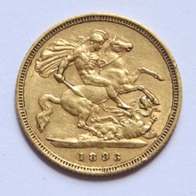 Lot 44 - A Victorian gold half sovereign, dated 1893