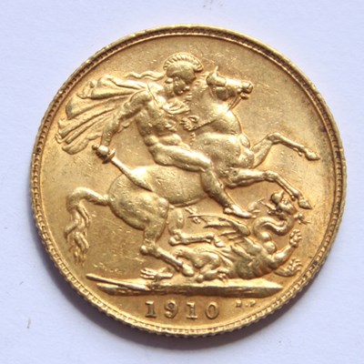 Lot 33 - An Edward VII gold sovereign, dated 1910
