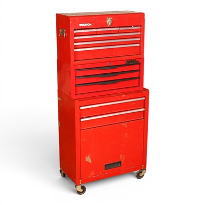 Lot 694 - A 'Stack-On' stacking mechanic's tool chest...