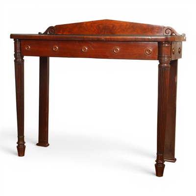 Lot 468 - A William IV mahogany console table, having a...