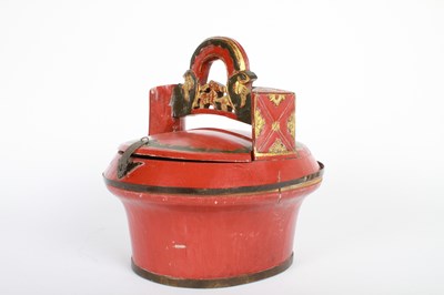 Lot 687 - A Chinese wedding basket, with brass latch and...