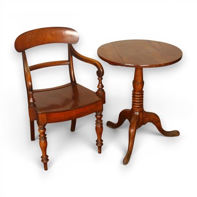 Lot 571 - A 19th century mahogany armchair, with a...