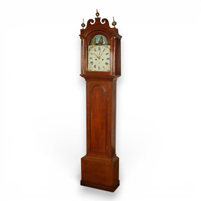 Lot 160 - A 19th century oak longcase clock, having a...
