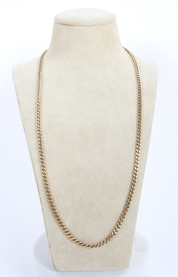 Lot 2 - A 9 carat gold curb link chain, 15g