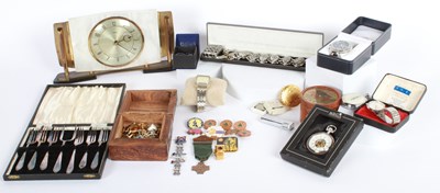 Lot 27 - A collection of costume jewellery, wristwatch,...