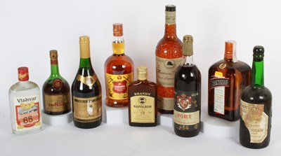 Lot 117 - A collection of liqueurs, spirits and port, to...