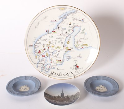 Lot 733 - A Royal Copenhagen porcelain dish, together...