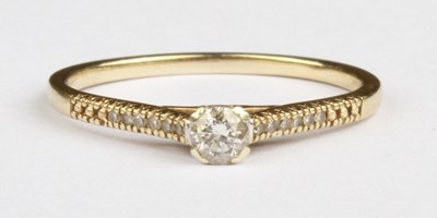 Lot 79 - A 9 carat diamond solitaire ring, size S/T, 1.8g