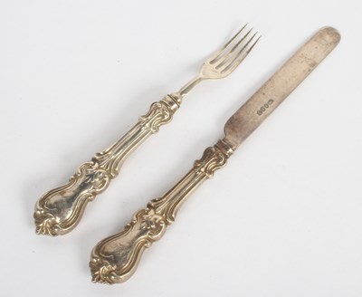 Lot 68 - A Victorian silver small knife and fork,...