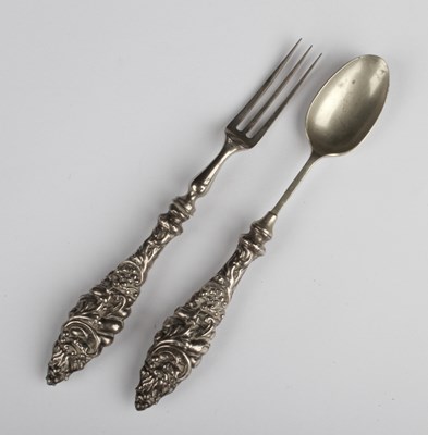 Lot 29 - A Victorian silver handled fork and spoon