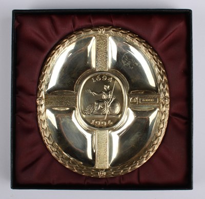 Lot 6 - A Brittania silver Bank of England 1694-1994...