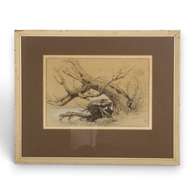 Lot 235 - English school (19th century), tree over a...