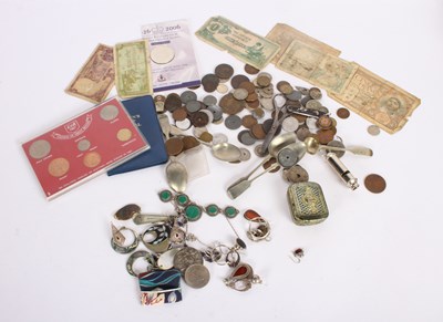 Lot 86A - A collection of coins and jewellery, to...